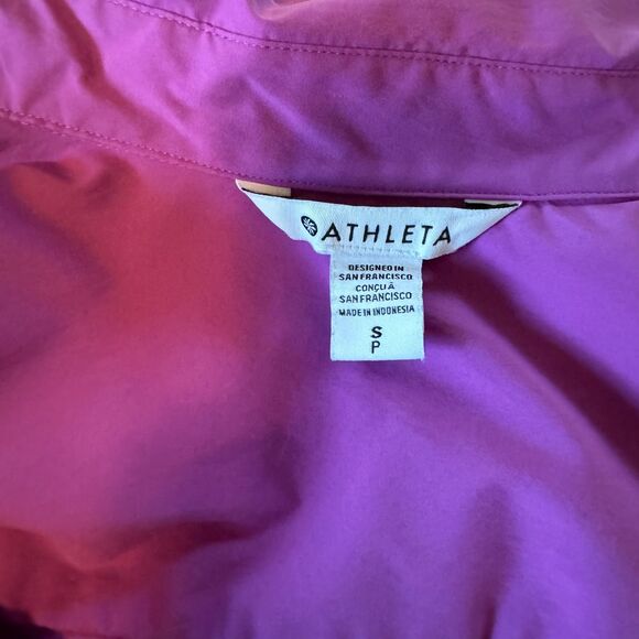Athleta Magenta Oversized Poplin Top - Picture 6 of 6